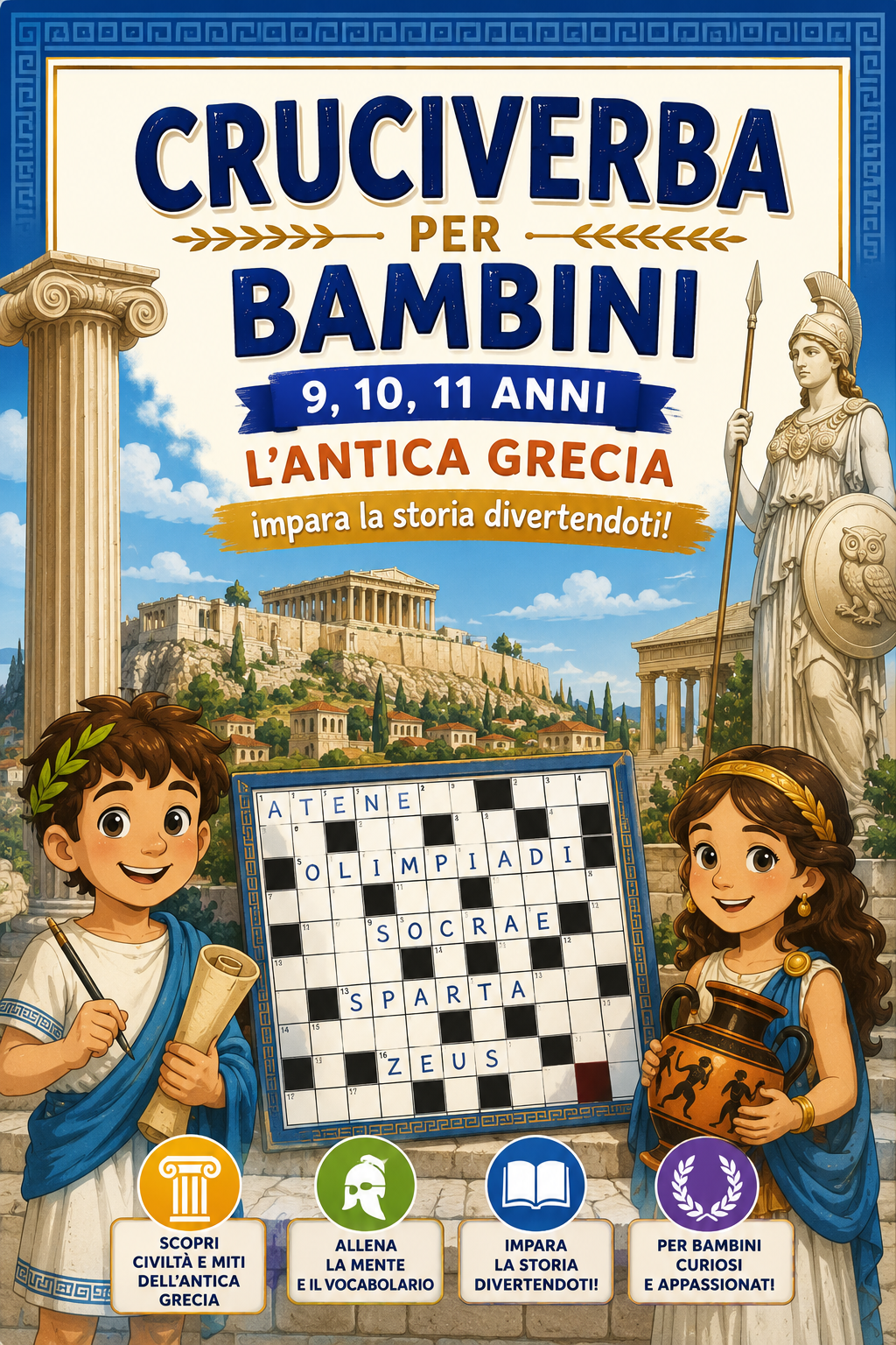 Cruciverba per bambini Antica Grecia